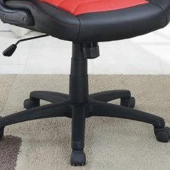 Red Fabric Seat Office Chair with Arms by Wateday -Wateday Sales Store black wateday office stools yj yuki9595958 c3 1000