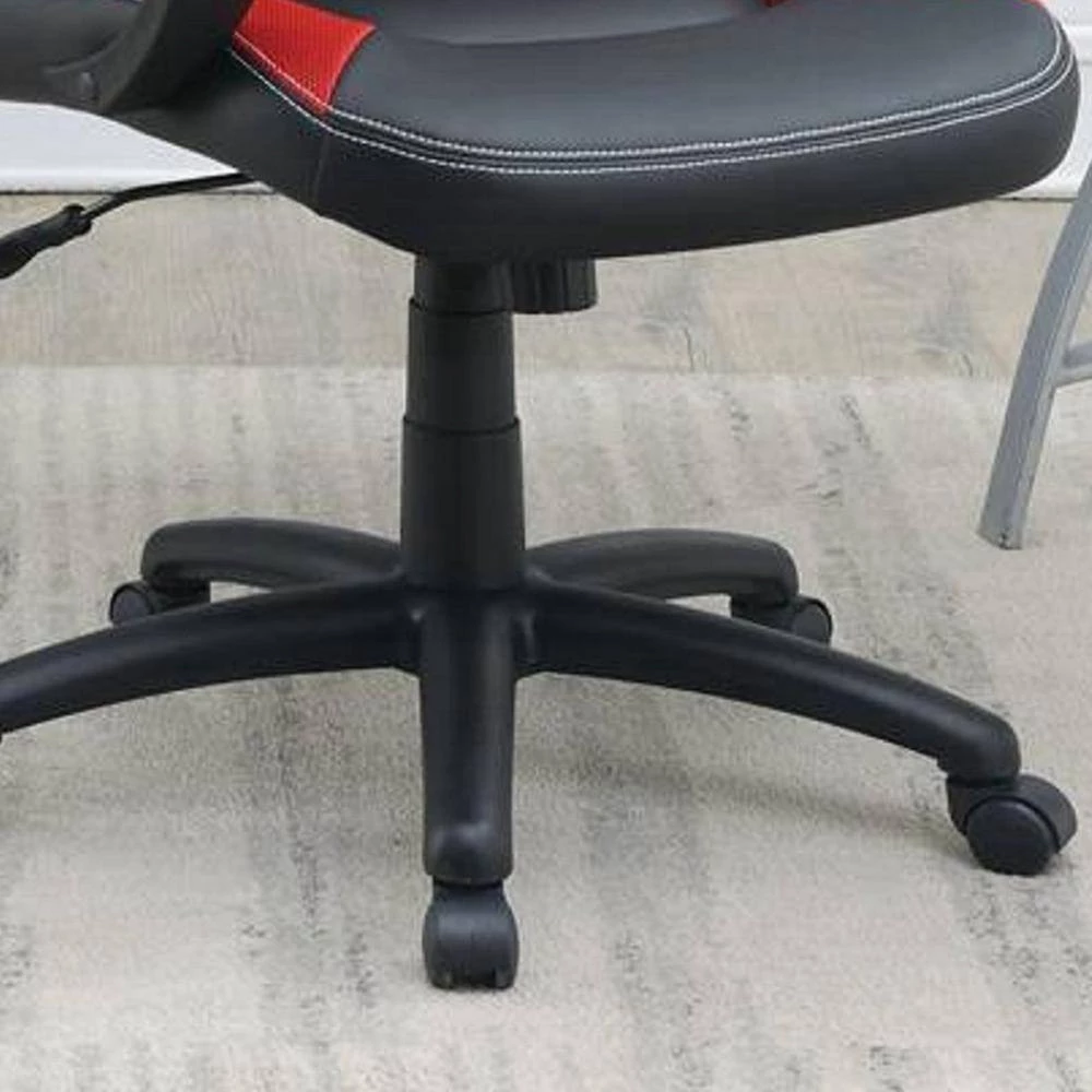Black and Red Fabric Seat Office Chair with Arms by Wateday 4 Black and Red Fabric Seat Office Chair with Arms by Wateday - Image 4