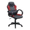 Black and Red Fabric Seat Office Chair with Arms by Wateday