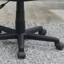 Black Faux Leather Tufted Office Chair with Wheels by Wateday -Wateday Sales Store black wateday office stools yj yuki9595964 4f 1000