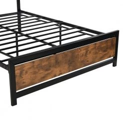 60.20 in. W Black Queen Metal Frame Platform Bed with Headboard and Footboard by Wateday -Wateday Sales Store black wateday platform beds yj yuki9597050 1f 1000
