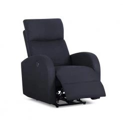 Black Polyester Power Recliner with USB Charger by Wateday