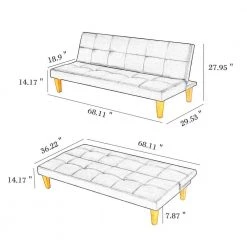 29.53 in. W Black PU Leather Recliner Sofa Bed Couch by Wateday -Wateday Sales Store black wateday sofa beds yj w58833422 4f 1000