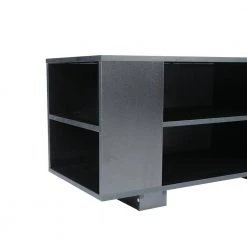 59 in. Black TV Stand with Open Storage Shelves, Fits TV's up to 65 in. by Wateday -Wateday Sales Store black wateday tv stands yj yuki9595440 4f 1000