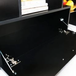 51 in. Black TV Stand Fits TV's up to 55 in. with LED Lights, Storage Cabinet by Wateday -Wateday Sales Store black wateday tv stands yj yuki9595938 c3 1000