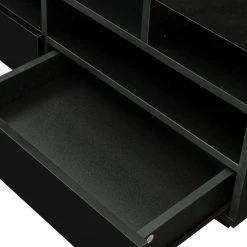 63 in. Black TV Stand with 2-Drawer Fits TV's up to 65 in. with LED Lights by Wateday -Wateday Sales Store black wateday tv stands yj yuki9595941 1f 1000