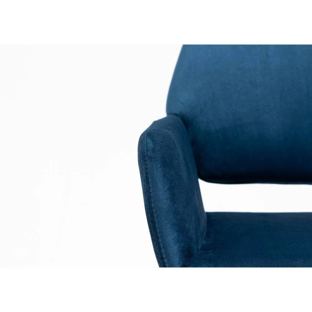 Blue Velvet Upholstered Backrest Side Chair by Wateday 4 Blue Velvet Upholstered Backrest Side Chair by Wateday - Image 4