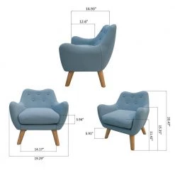 Blue Fabric Upholstered Child Accent Armchair by Wateday 13 Blue Fabric Upholstered Child Accent Armchair by Wateday -Wateday Sales Store blue wateday accent chairs yj yuki9596119 44 1000