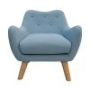 Blue Fabric Upholstered Child Accent Armchair by Wateday