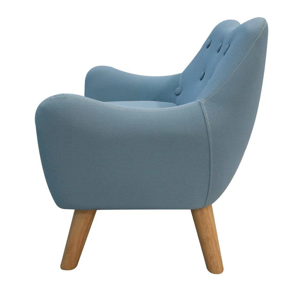 Blue Fabric Upholstered Child Accent Armchair by Wateday 2 Blue Fabric Upholstered Child Accent Armchair by Wateday - Image 2