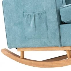 Blue Polyester Rocking Chair Side Chair with Side Bag by Wateday -Wateday Sales Store blue wateday accent chairs yj yuki9596675 44 1000