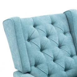 Blue Polyester Rocking Chair Side Chair with Side Bag by Wateday -Wateday Sales Store blue wateday accent chairs yj yuki9596675 4f 1000