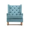 Blue Polyester Rocking Chair Side Chair with Side Bag by Wateday