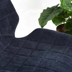 Navy Fabric Upholstery Dining Chairs with metal legs, set of 2 by Wateday -Wateday Sales Store blue wateday dining chairs yj w9030291 4f 1000