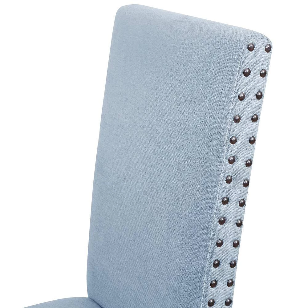 Blue Fabric Upholstered Dining Chairs (Set of 2) by Wateday 5 Blue Fabric Upholstered Dining Chairs (Set of 2) by Wateday - Image 5