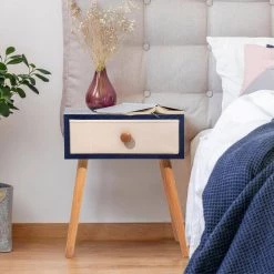 1-Drawer Blue Nightstand 21.85 in. H x 15.75 in. W x 11.81 in. D by Wateday 11 1-Drawer Blue Nightstand 21.85 in. H x 15.75 in. W x 11.81 in. D by Wateday -Wateday Sales Store blue wateday nightstands yj yuki9596023 31 1000