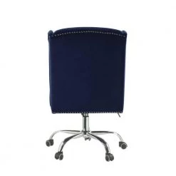 Blue Velvet Tufted Armless Office Chair by Wateday -Wateday Sales Store blue wateday office stools yj yuki9595042 c3 1000