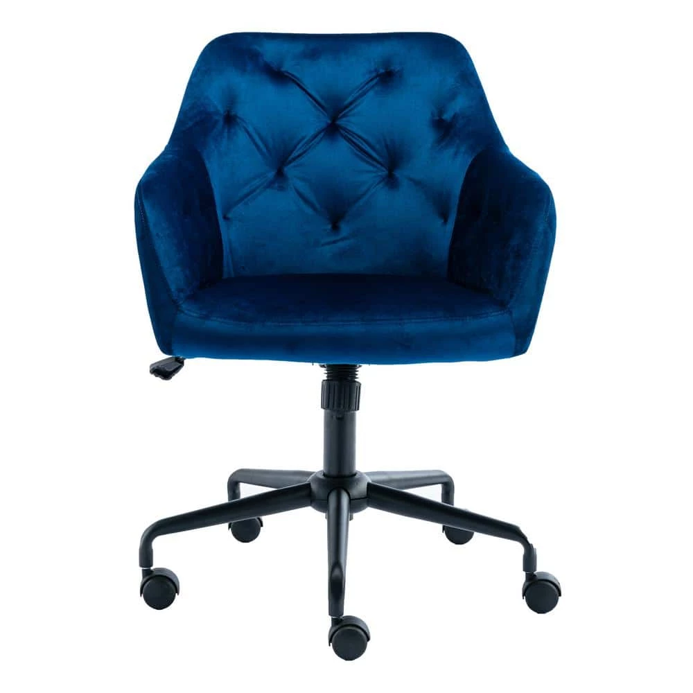 Blue Velvet Office Executive Chairs with Arms by Wateday 1 Blue Velvet Office Executive Chairs with Arms by Wateday