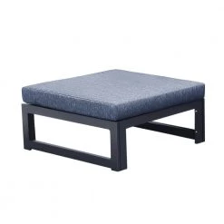 Blue Removable Cushion Ottoman by Wateday