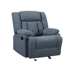 Dark Gray Fabric Power Recliner with USB Port by Wateday
