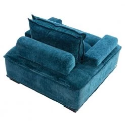 42.13 in. Wide Square Arm Fabric Straight Side Sofa in Blue by Wateday -Wateday Sales Store blue wateday sofas couches yj yuki9596204 c3 1000