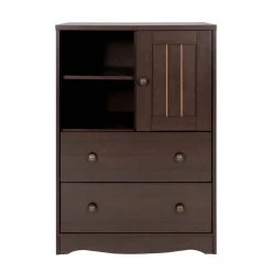 Brown Wood Storage Cabinet with 2 - Drawer by Wateday