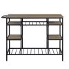 Brown Kitchen Island with Shelves by Wateday