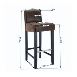 36 in. Brown Low Back Wood Frame Stool Height 27.9 in. Bar Stool with Fabric Seat (Set of 2) by Wateday 12 36 in. Brown Low Back Wood Frame Stool Height 27.9 in. Bar Stool with Fabric Seat (Set of 2) by Wateday -Wateday Sales Store brown wateday bar stools yj yuki9596303 1f 1000