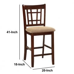 41 in. Brown High Back Wood Frame Stool Height 28 in. Bar Stool with Fabric seat (Set of 2) by Wateday -Wateday Sales Store brown wateday bar stools yj yuki9596325 44 1000