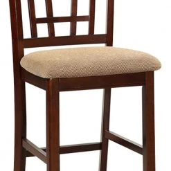 41 in. Brown High Back Wood Frame Stool Height 28 in. Bar Stool with Fabric seat (Set of 2) by Wateday -Wateday Sales Store brown wateday bar stools yj yuki9596325 4f 1000