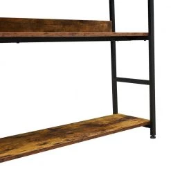 68.9 in. Brown Wood 5-Shelf Standard Bookcase with Metal Frame by Wateday -Wateday Sales Store brown wateday bookcases bookshelves yj yuki9596331 4f 1000