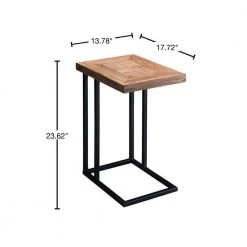 13.78 in. Brown Short C Top Wood Side Table by Wateday -Wateday Sales Store brown wateday c tables yj yuki9595537 40 1000