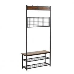 Brown Entryway Hall Tree Coat Rack with 3-Storage Shelves by Wateday -Wateday Sales Store brown wateday coat racks yj yuki9596395 c3 1000