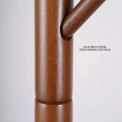 Brown Wooden Tree Coat Rack Stand with 6 Hooks by Wateday -Wateday Sales Store brown wateday coat racks yj yuki9597423 c3 1000