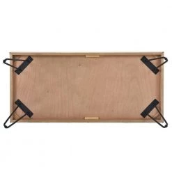 43 .3" Brown Rectangle Wood Top Coffee Table with Metal Hairpin Legs by Wateday -Wateday Sales Store brown wateday coffee tables yj yuki9595600 1f 1000