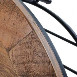 35.80" Brown Round Wood Top Coffee Table with Metal Storage Shelf by Wateday -Wateday Sales Store brown wateday coffee tables yj yuki9595603 1f 1000