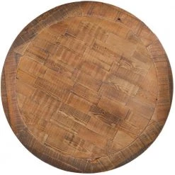 35.80" Brown Round Wood Top Coffee Table with Metal Storage Shelf by Wateday -Wateday Sales Store brown wateday coffee tables yj yuki9595603 4f 1000