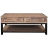 44.5" Brown Rectangle MDF Lift Top Coffee Table with Inner Storage and Shelf by Wateday