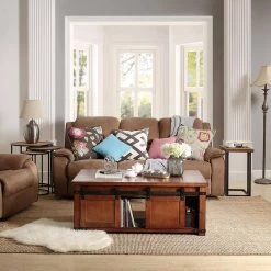 48.03 in. Brown Rectangle Wood Coffee Table with Storage Shelf and Cabinets by Wateday -Wateday Sales Store brown wateday coffee tables yj yuki9595640 c3 1000