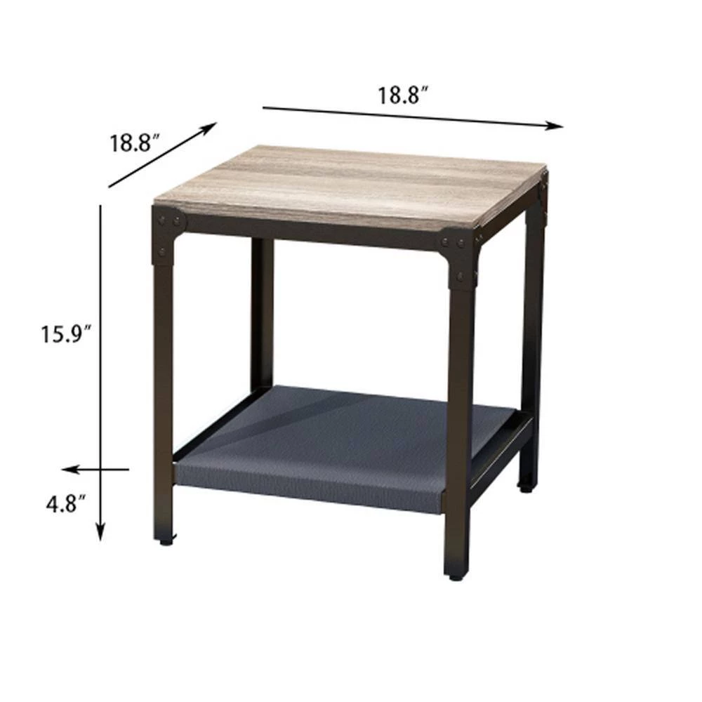 18 .90" Brown Square Wood Coffee Table with Pet Mat by Wateday 5 18 .90" Brown Square Wood Coffee Table with Pet Mat by Wateday - Image 5