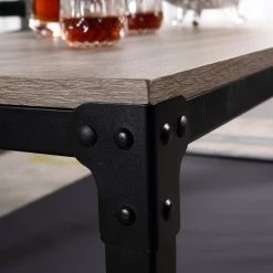 46 " Brown Rectangle Wood Coffee Table with Pet Mat by Wateday -Wateday Sales Store brown wateday coffee tables yj yuki9595656 1f 1000