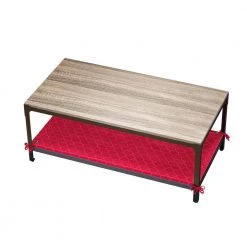 46 " Brown Rectangle Wood Coffee Table with Pet Mat by Wateday -Wateday Sales Store brown wateday coffee tables yj yuki9595656 4f 1000