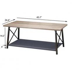 45 .7" Brown Rectangle Wood Coffee Table with Pet Mat by Wateday -Wateday Sales Store brown wateday coffee tables yj yuki9595657 44 1000