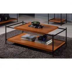 48 in. Brown Rectangle Wood Coffee Table with Metal Frame by Wateday 7 48 in. Brown Rectangle Wood Coffee Table with Metal Frame by Wateday -Wateday Sales Store brown wateday coffee tables yj yuki9595665 31 1000