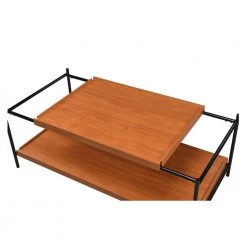 48 in. Brown Rectangle Wood Coffee Table with Metal Frame by Wateday 6 48 in. Brown Rectangle Wood Coffee Table with Metal Frame by Wateday -Wateday Sales Store brown wateday coffee tables yj yuki9595665 c3 1000