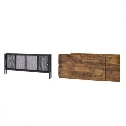 41 " Brown Rectangle Wood Coffee Table with Metal Mesh Base by Wateday -Wateday Sales Store brown wateday coffee tables yj yuki9595675 4f 1000