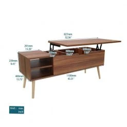 43 in. Brown Small Rectangle Wood Coffee Table with Lift Top by Wateday -Wateday Sales Store brown wateday coffee tables yj yuki9596165 fa 1000