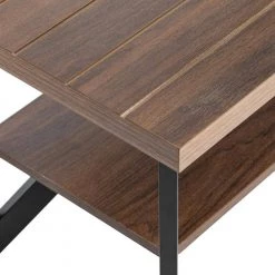 42.10 in. Brown Short Rectangular Wood Coffee Table with Storage Shelf by Wateday -Wateday Sales Store brown wateday coffee tables yj yuki9596504 1f 1000