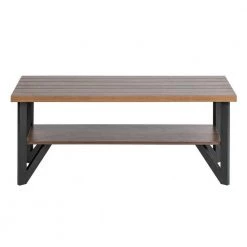 42.10 in. Brown Short Rectangular Wood Coffee Table with Storage Shelf by Wateday -Wateday Sales Store brown wateday coffee tables yj yuki9596504 4f 1000