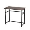 17.7 in. Rectangular Brown Wood Foldable Computer Desk with Metal Frame by Wateday